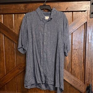 Abercrombie & Fitch Pinstriped Gray Button Down Casual Shirt
